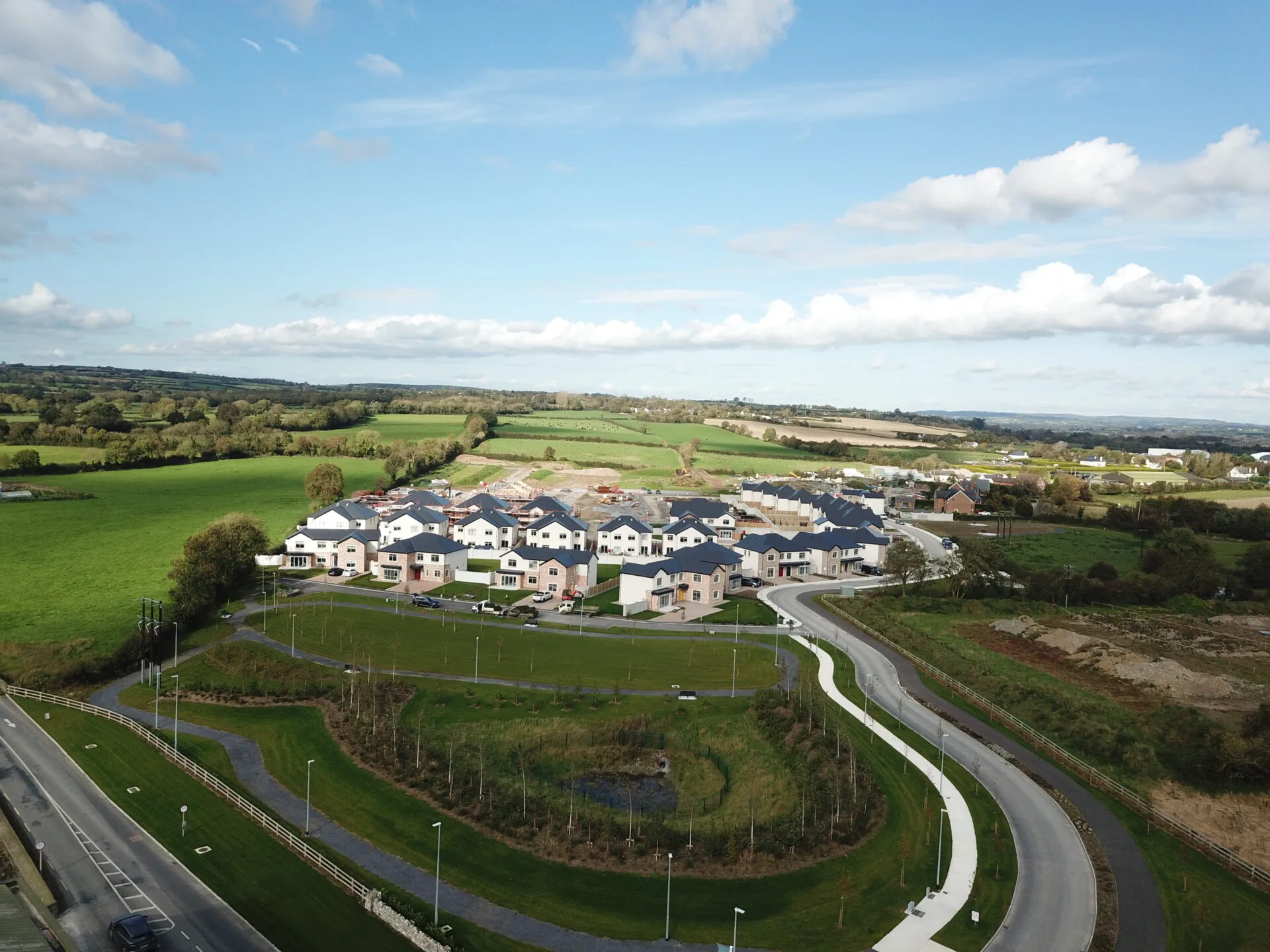 Aerial view of new developments in Kilkenny